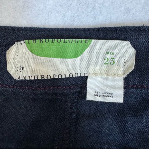 Anthropologie Womens Wide Leg Linen Blend Pants Size 25 Blue Boho Retro Preppy - Picture 4 of 15